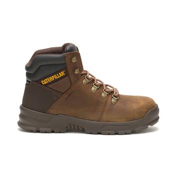 Caterpillar Charge Waterproof Alloy Toe Men's Safety Boots Coffee | CAT088-AU