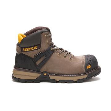 Caterpillar Excavator Superlite Waterproof Carbon Composite Toe Men's Safety Boots Brown | CAT084-AU