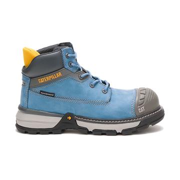 Caterpillar Excavator Superlite Waterproof Carbon Composite Toe Women's Safety Boots Blue | CAT435-A