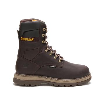 Caterpillar Fairbanks 8" Waterproof TX Steel Toe Men's Waterproof Boots Coffee | CAT131-AU