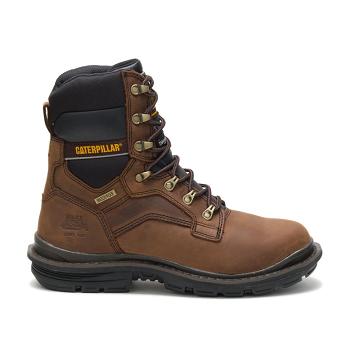 Caterpillar Flexion Generator 8" Waterproof Thinsulate™ Steel Toe Men's Safety Boots Coffee | CAT038