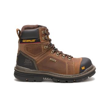 Caterpillar Hauler 6" Waterproof Composite Toe Men's Safety Boots Brown | CAT042-AU