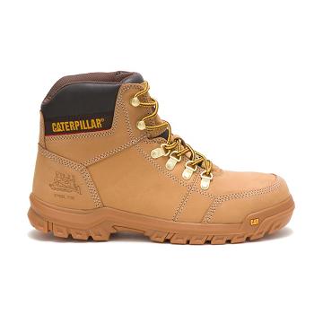 Caterpillar Outline Steel Toe Men's Safety Boots Brown | CAT052-AU