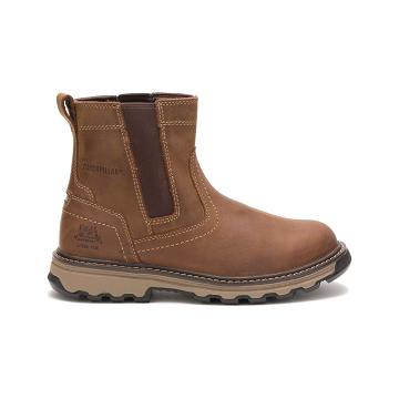 Caterpillar Pelton Steel Toe Men's Safety Boots Brown | CAT031-AU