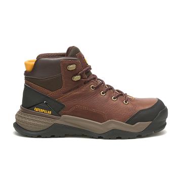 Caterpillar Provoke Mid Waterproof Alloy Toe Men's Safety Boots Coffee | CAT074-AU