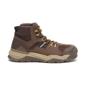 Caterpillar Provoke Mid Waterproof Alloy Toe Men's Waterproof Boots Brown | CAT154-AU