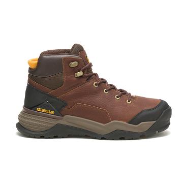 Caterpillar Provoke Mid Waterproof Men's Safety Boots Coffee | CAT078-AU