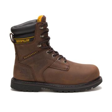 Caterpillar Salvo 8" Waterproof Steel Toe Thinsulate™ Men's Safety Boots Coffee | CAT039-AU