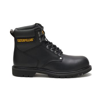 Caterpillar Second Shift Steel Toe Men's Safety Boots Black | CAT067-AU