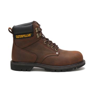 Caterpillar Second Shift Steel Toe Men's Work Boots Coffee | CAT243-AU