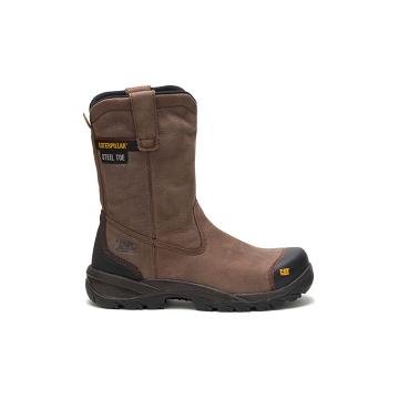 Caterpillar Spur Steel Toe Men's Work Boots Brown | CAT191-AU