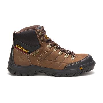 Caterpillar Threshold Waterproof Men's Safety Boots Brown | CAT020-AU