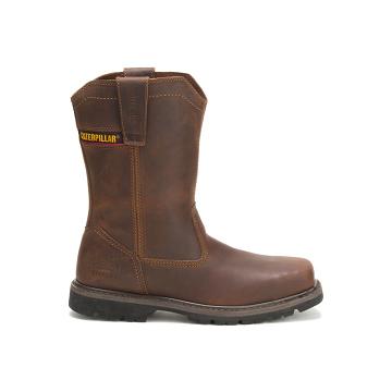 Caterpillar Wellston Pull On Steel Toe Men's Work Boots Coffee | CAT188-AU