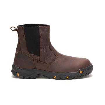 Caterpillar Wheelbase Steel Toe Men's Work Boots Coffee | CAT100-AU